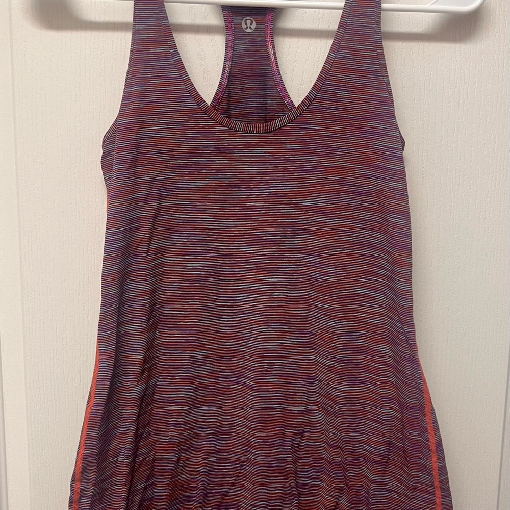 lululemon athletica Multicolor Space-Dye Racerback Tank (Purple / Pink / Orange)